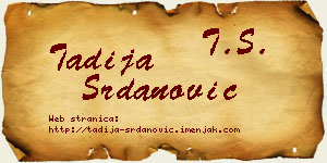 Tadija Srdanović vizit kartica